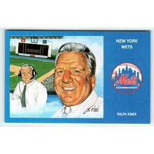 1969 NY Mets Baseball Postcard Susan Rini Ralph Kiner Unused Limited Edition